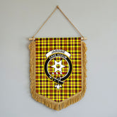 Jardine Tartan Crest Wall Hanging Banner - Wood Pole